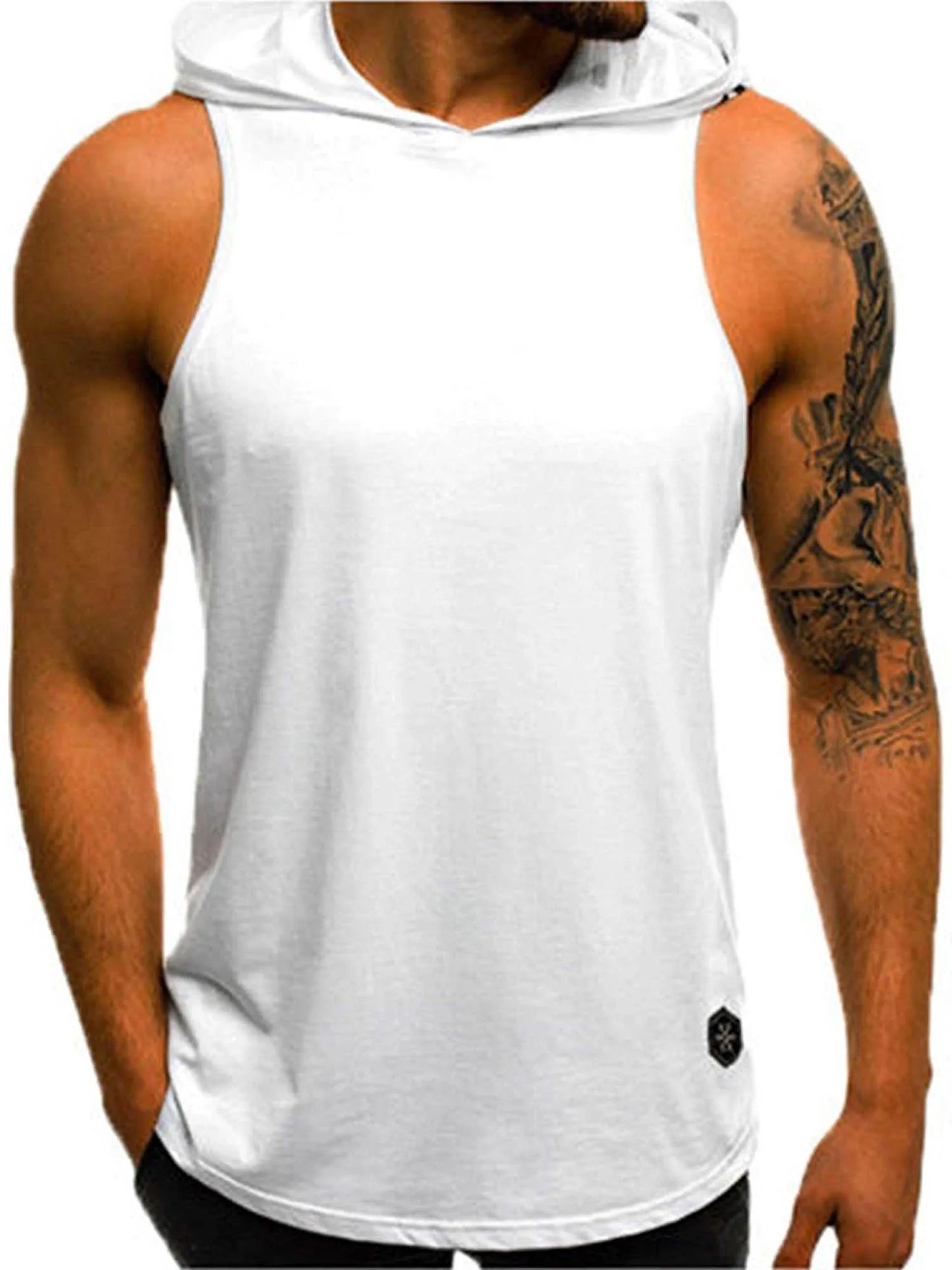 New Fashion Moto Biker Hooded Mens Tank Tops Joggers Summer T Shirt Men Sleeveless Top Fly Cool Street Top Mens Clothes M-3XL