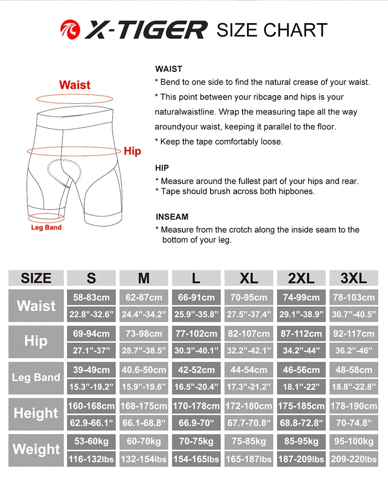 5D Padded Cycling Underwear Shorts by X-TIGER