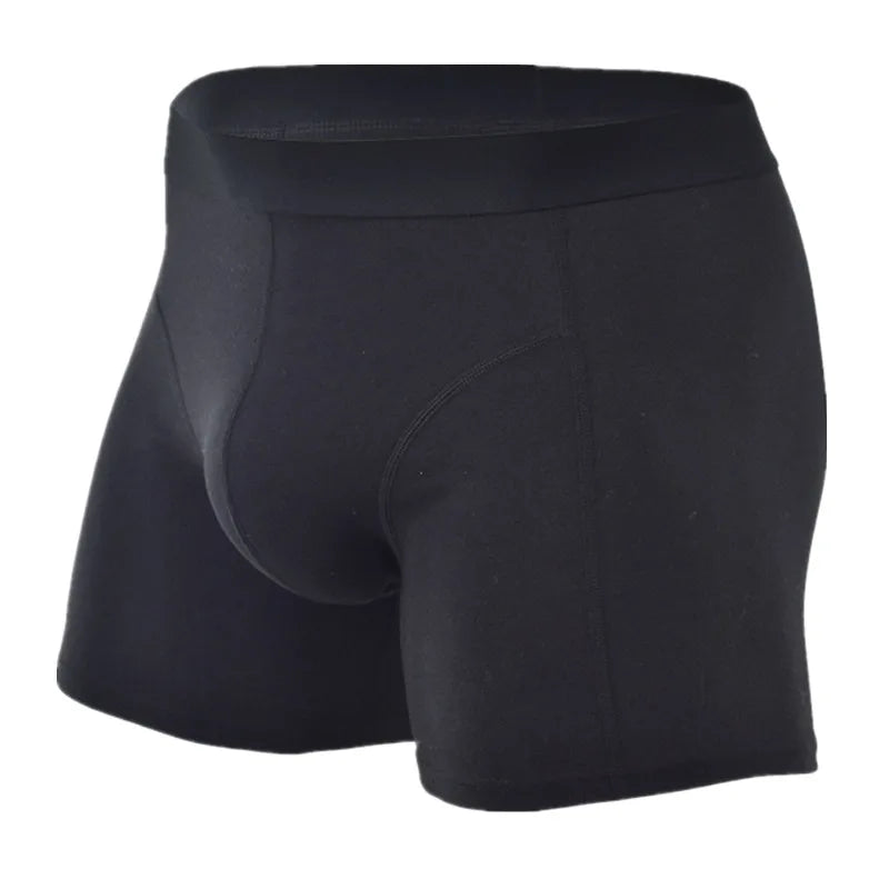 Cotton Boxer Shorts for Men - Middle Waist U Convex