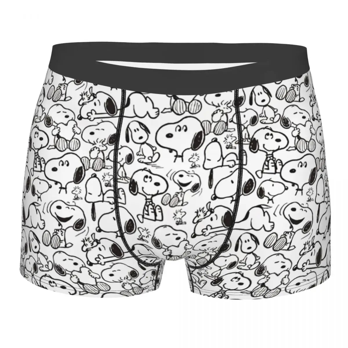 Snoopy Boxer Briefs for Men - Giggle Print Polyester Blend