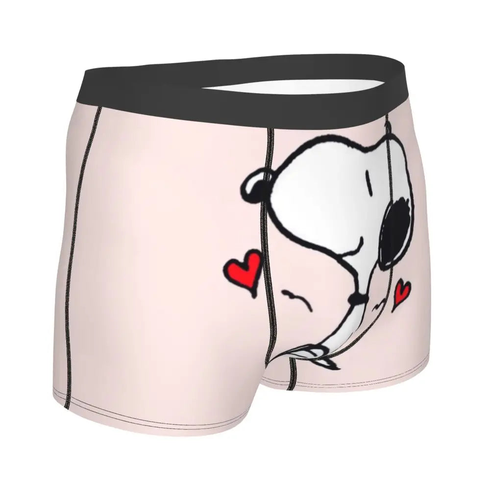 Snoopy Boxer Briefs for Men - Giggle Print Polyester Blend