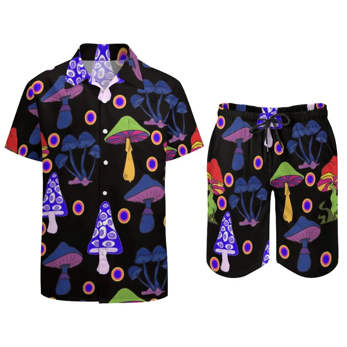 Psychedelic Magic Mushroom Men 2Pcs Casual Set