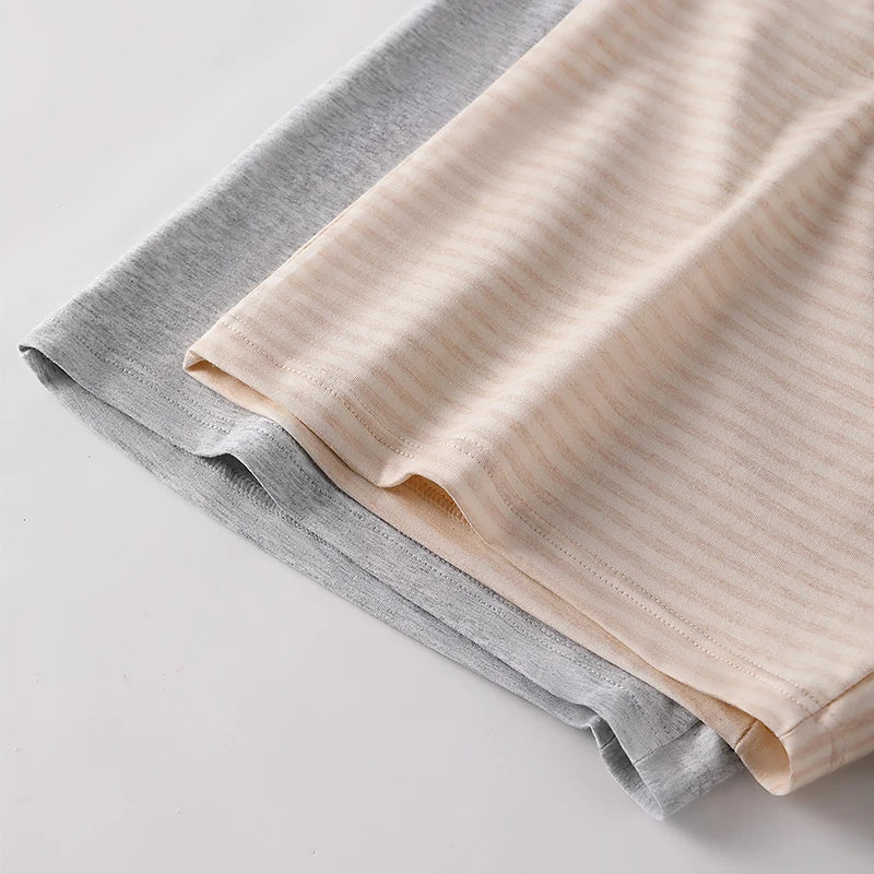 Men's Cotton Boxer Shorts with Striped Pattern