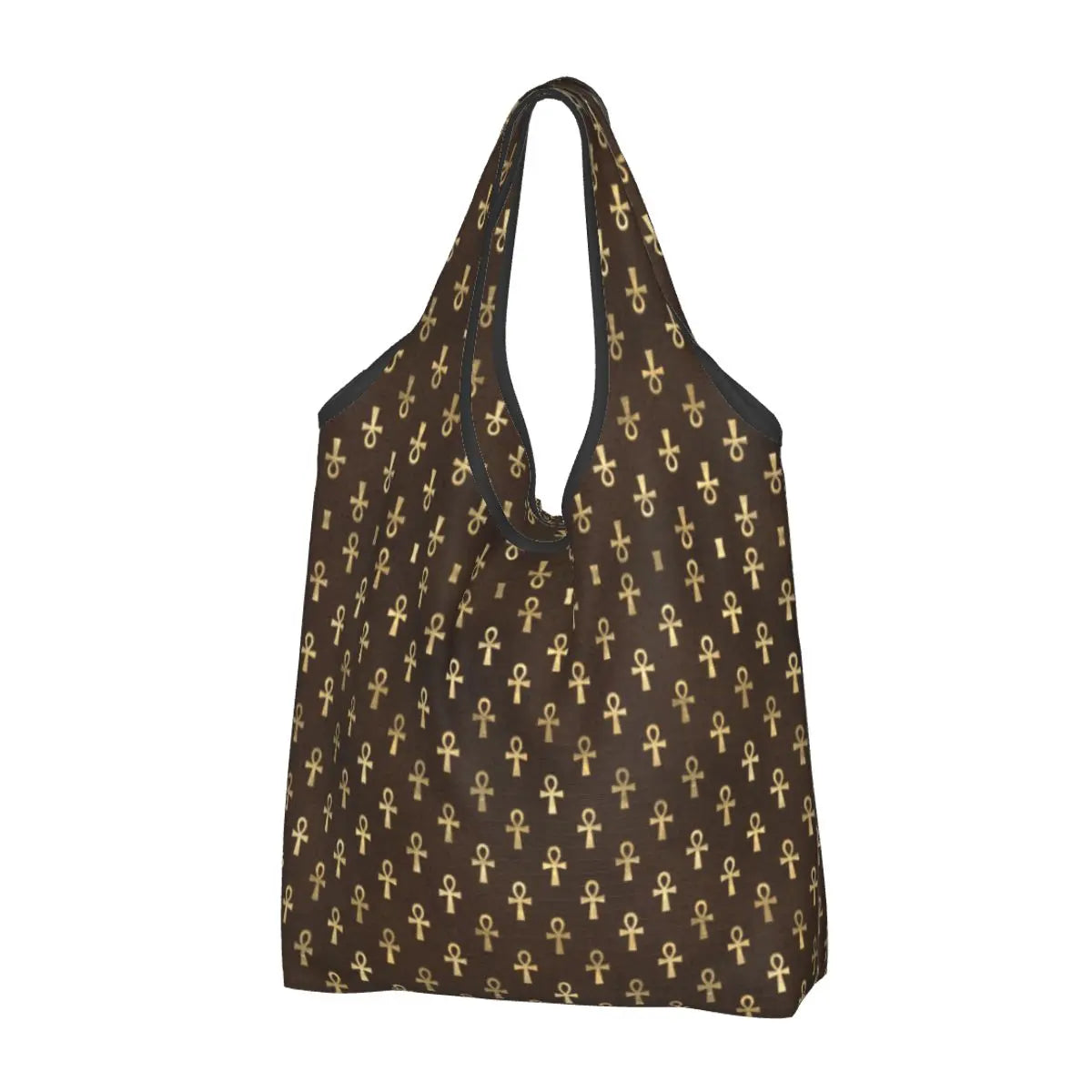 Egyptian Eye Of Horus Grocery Shopping Bags Custom Shopper Tote Shoulder Bag Portable Ancient Egypt Hieroglyphics Handbag