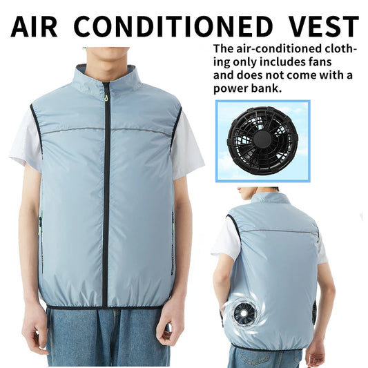 USB-Powered Cooling Vest for Men and Women - Summer Outdoor Use
