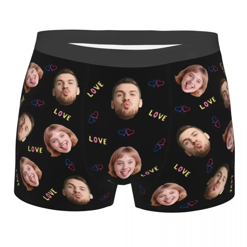 Custom Photo Boxer Briefs for Men - Unique Personalized Gift for Husband, Boyfriend or Father