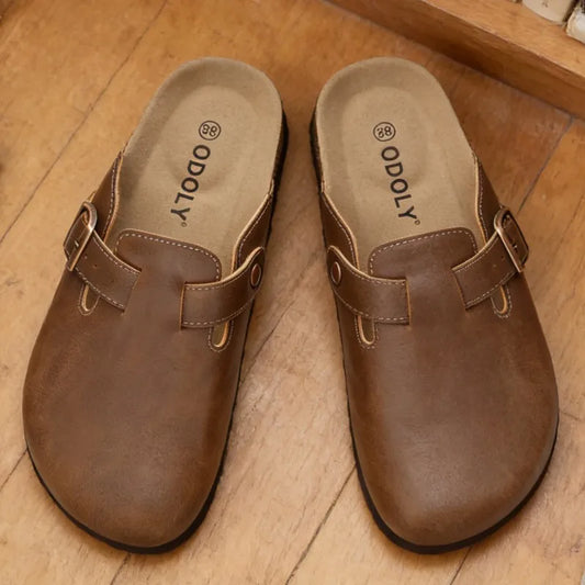 Kidmi Vegan Leather Sandals with Cork Insole for Men