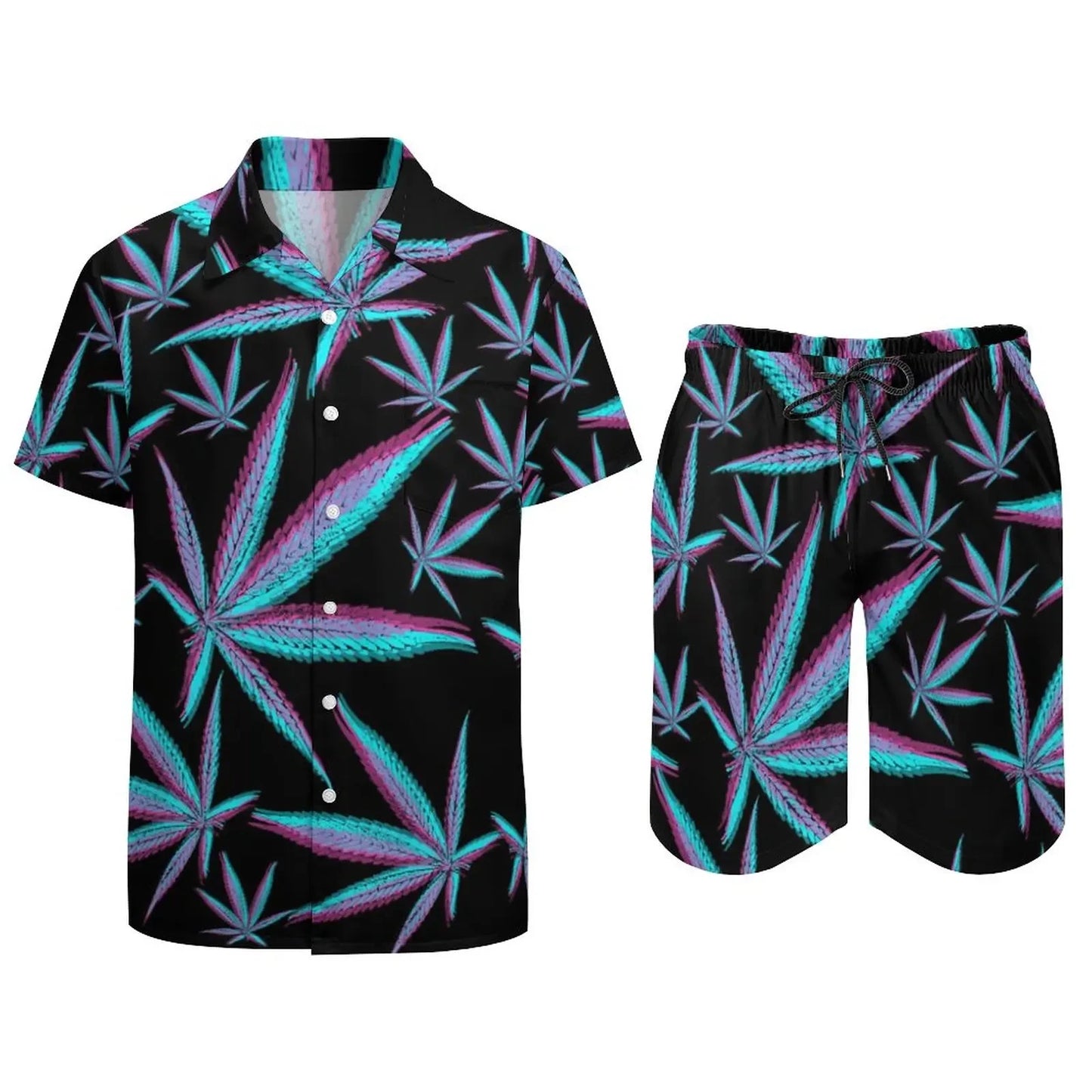 Psychedelic Magic Mushroom Men 2Pcs Casual Set