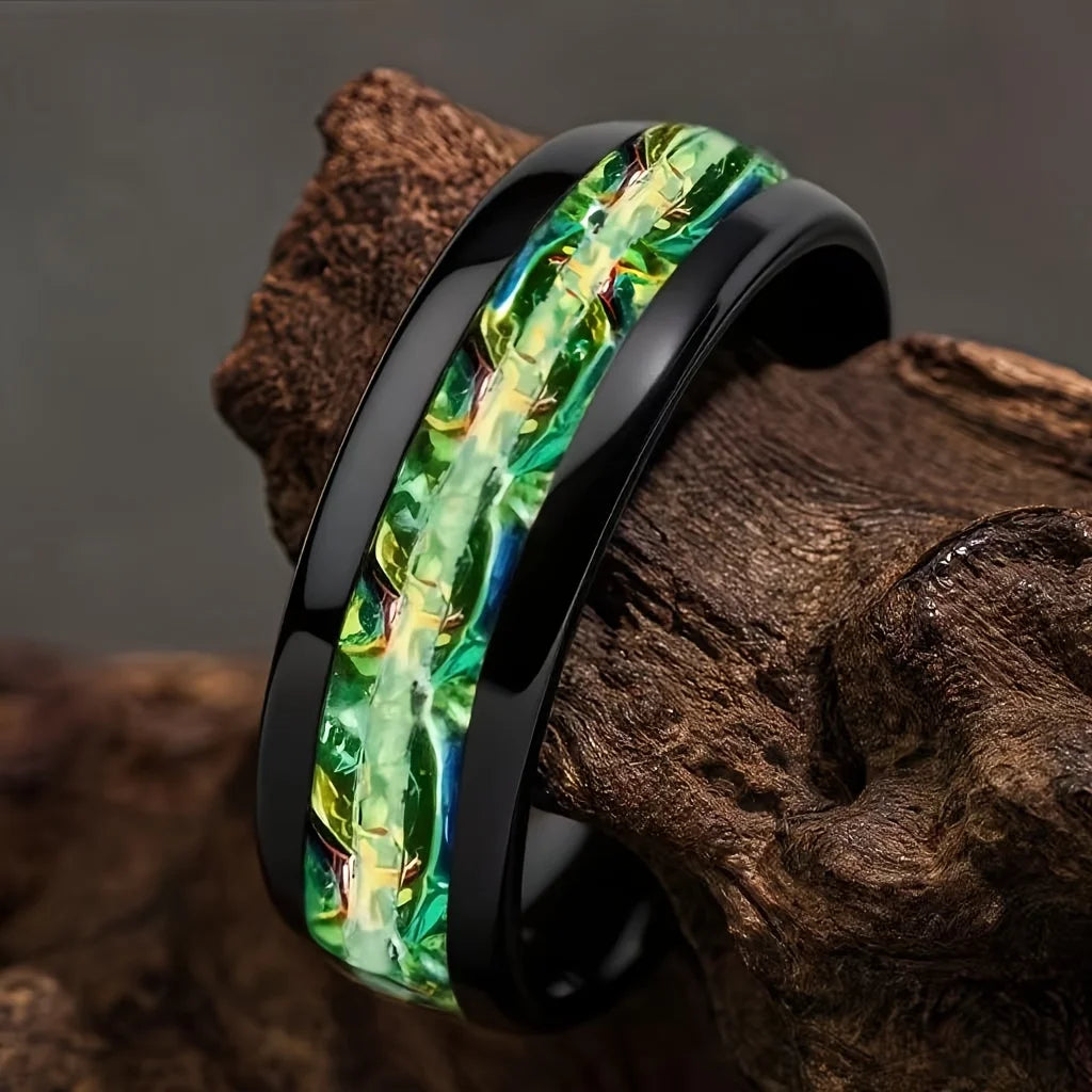 Man Ring Opal Beautiful Waterproof Jewelry Engagement Wedding Rings