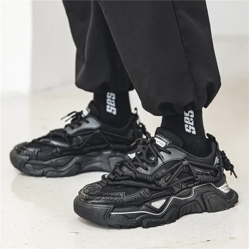 Men's Casual Mesh Sneakers with Thick Sole