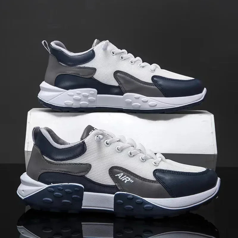 Thick Sole Men's Sneakers Lace Up Outdoor Running Shoes