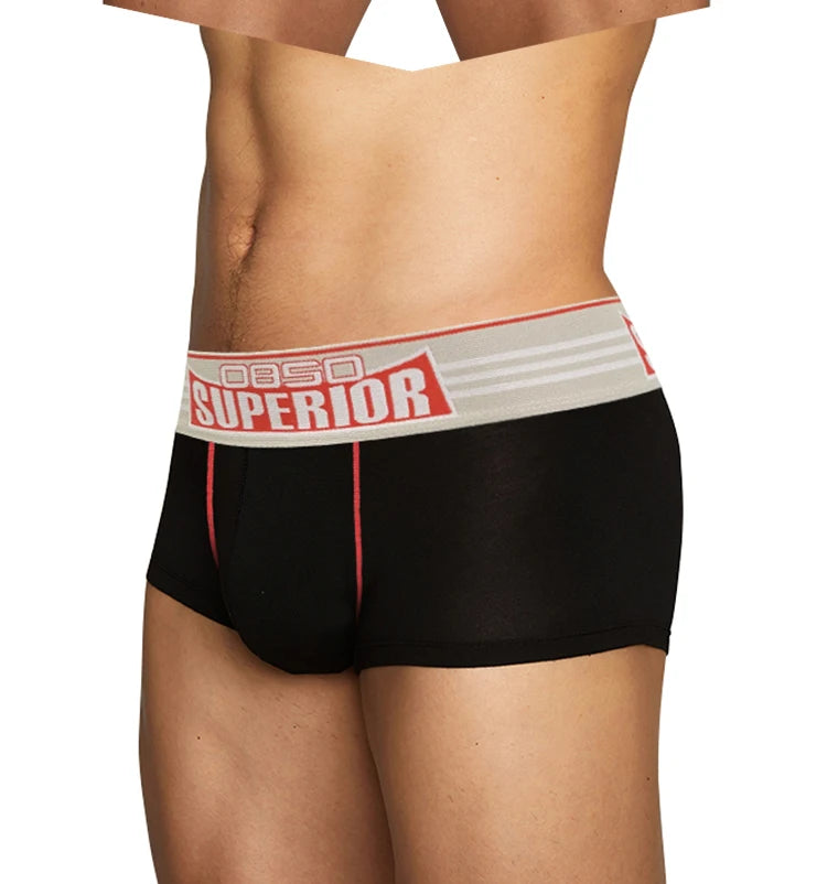 ORLVS Men's Cotton Boxer Shorts with Pouch