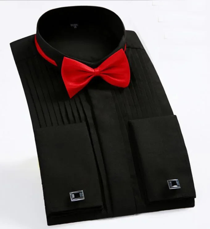 Men's Long Sleeve Formal Striped Dress Shirt