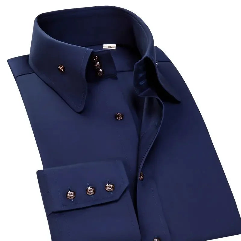 Men's Slim Fit Non-Iron Dress Shirt in White
