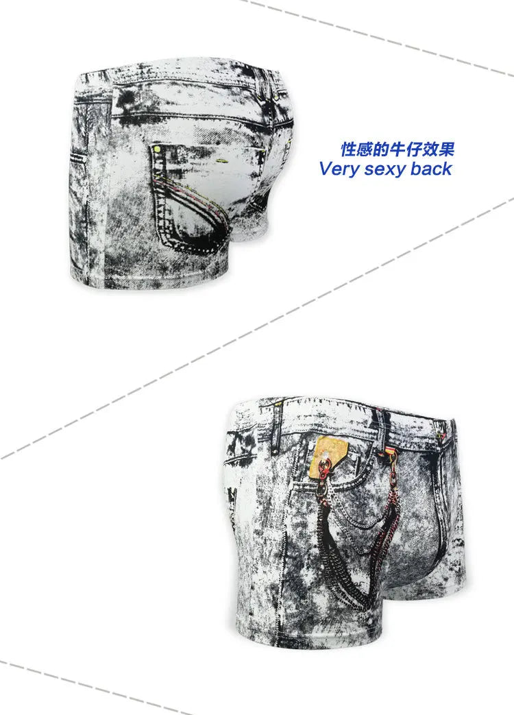 Men's Cotton 3D Print Boxer Shorts