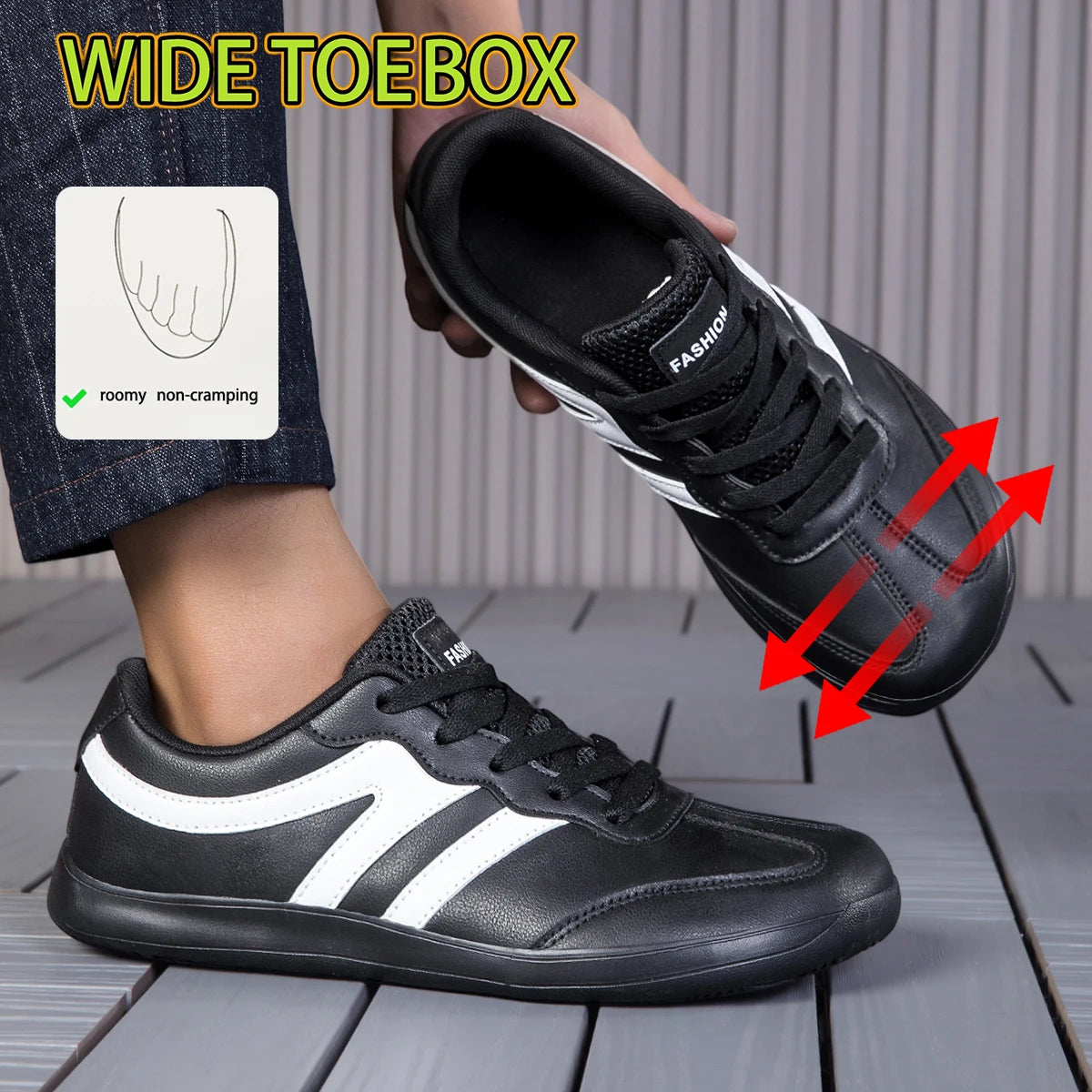 New Men Wide Toe Barefoot Shoes Women Breathable Board Shoes Outdoor Lightweight and Running Unisex Walking Shoes Trail Fashion