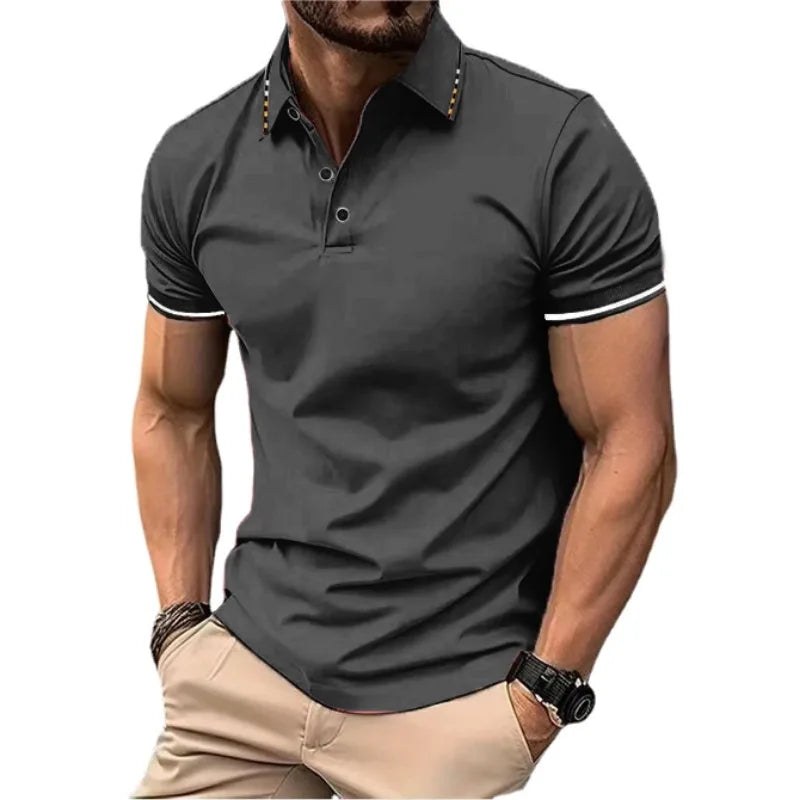 Men's Short Sleeve Polo Shirt Lightweight Polyester