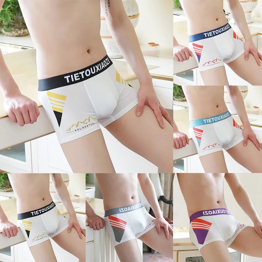 Men's Mid Waist Polyester Boxer Shorts