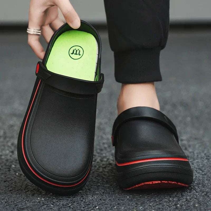 JKPUDUN Fashion Men Sandals Waterproof Garden Clogs