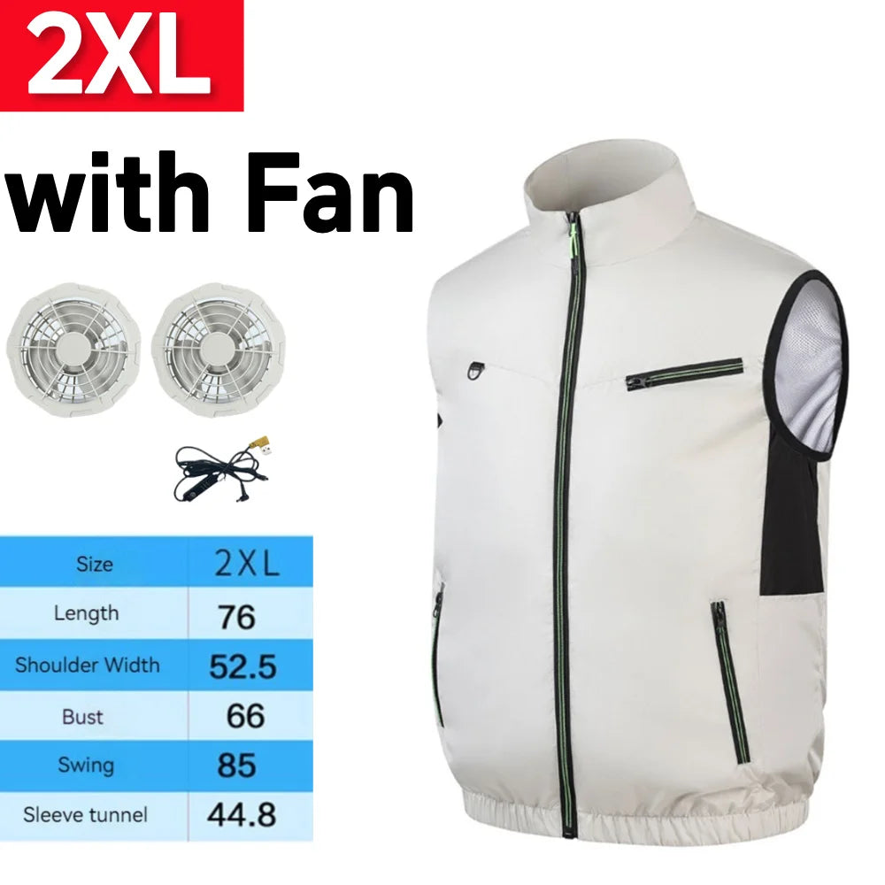 Cooling Vest Breathable Fan Vest Sleeveless Workwear