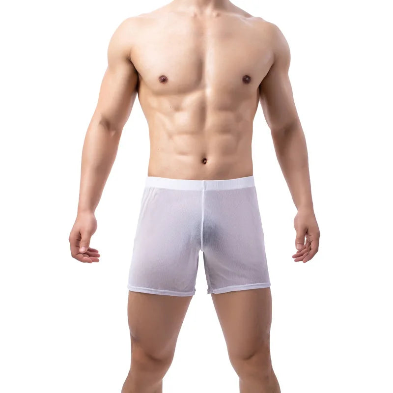 Men's Mesh Boxer Shorts Breathable Nylon Underwear