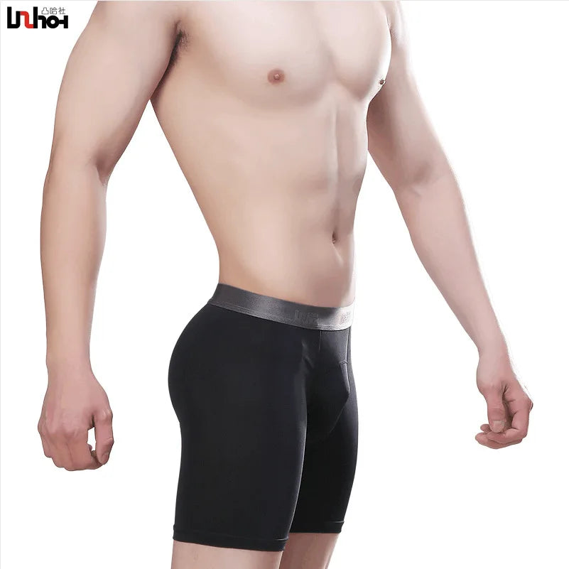 Mens Long Underwear U Convex Sports Boxers For Men Athletic Quick Dry Compression