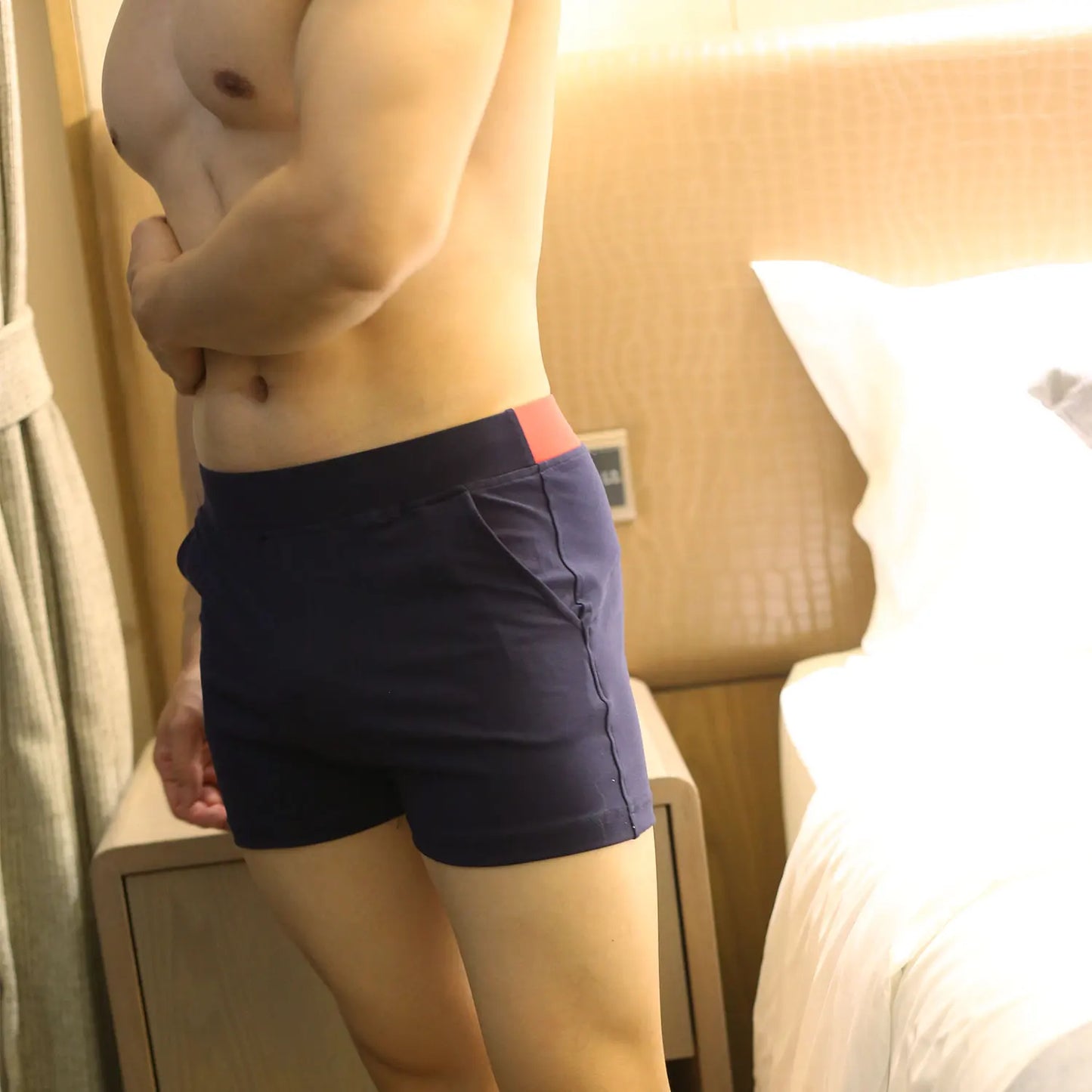 UXH Men's Cotton Boxer Shorts for Home and Sport