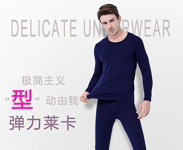 Long Underwear For Men Long Johns High Quality Cotton Oversized 5XL Thermal Underwear