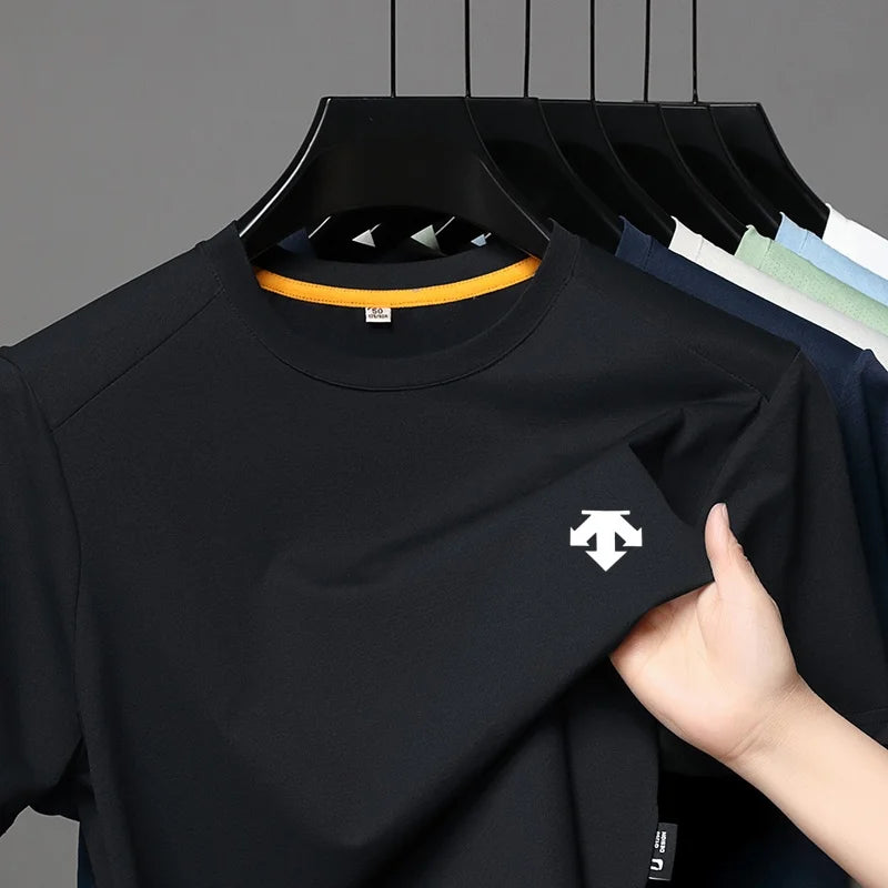 High End Brand Men's O-Neck Short Sleeve Summer New Exquisite Print Breathable T-Shirt Casual Fashion Sports Menswear Clothing