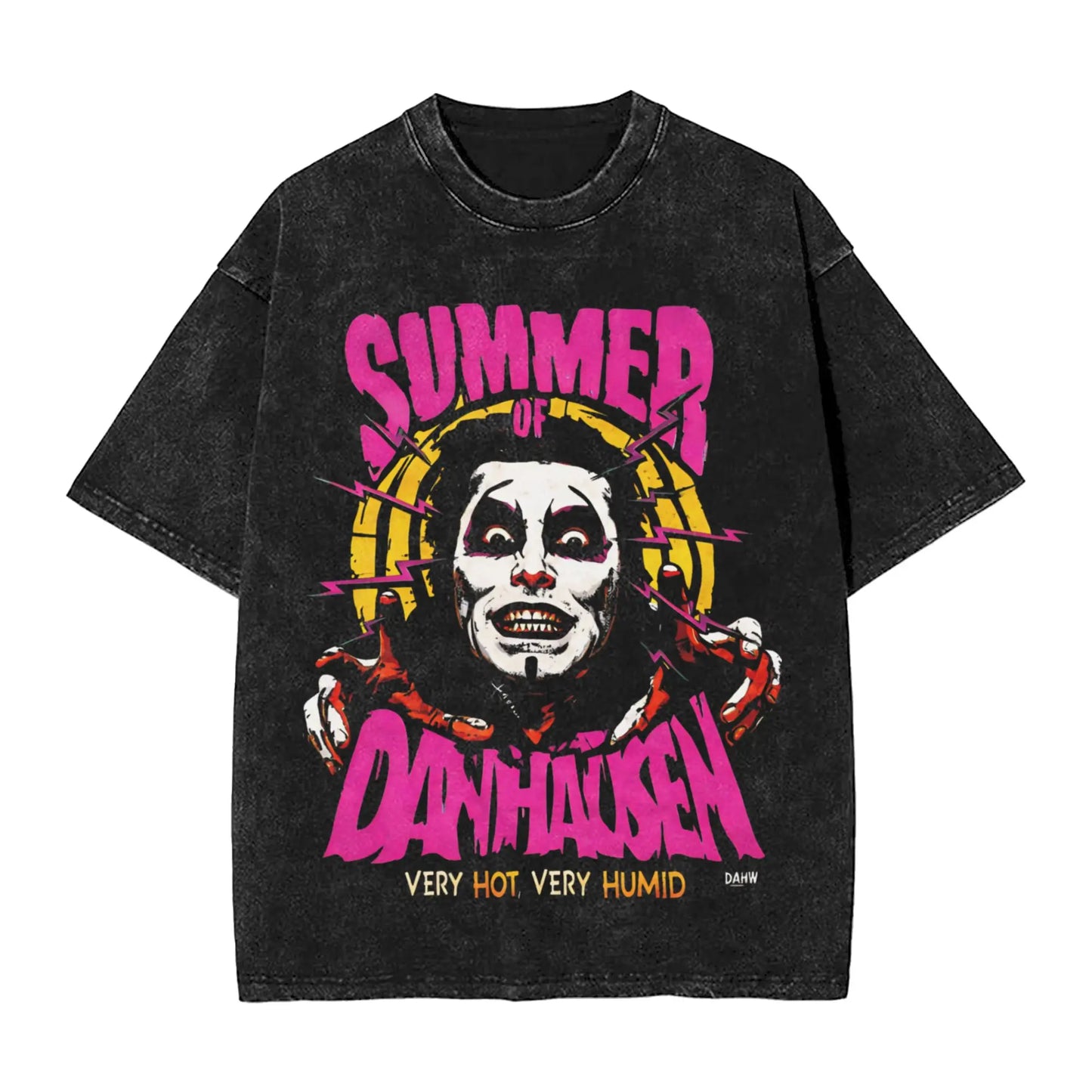 Mens T-Shirt Danhausen Wrestler Washed T Shirts Hipster  Summer Tees Y2K Retro Design Casual Tops Plus Size 2XL