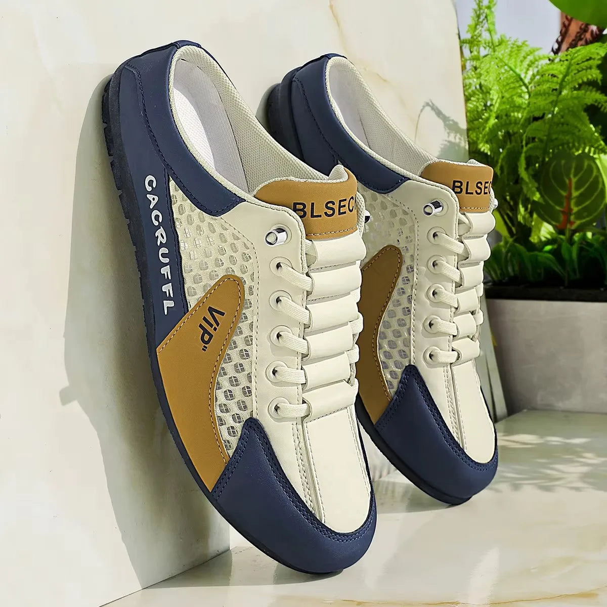 Men's Casual Slip-Ons - Breathable Artificial Leather Shoes