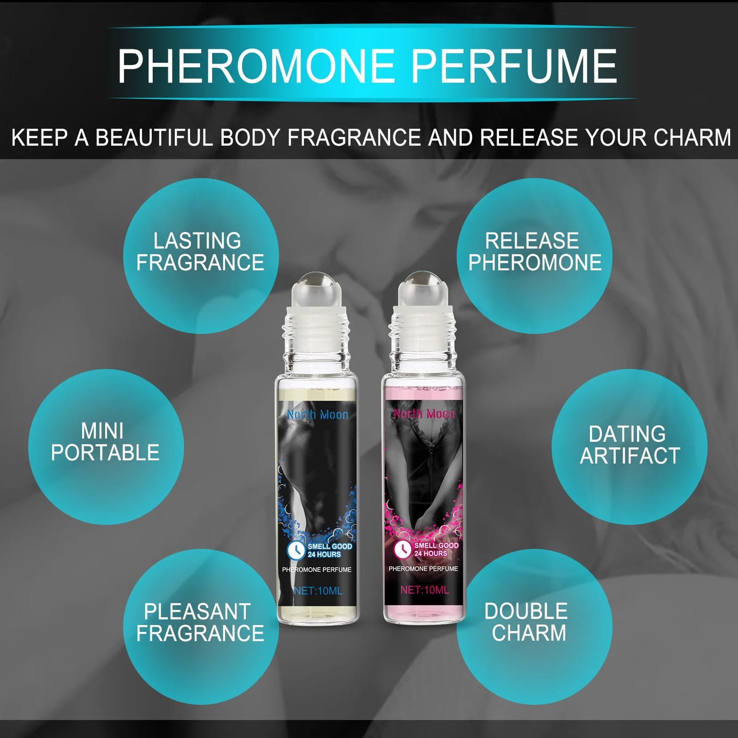 Natural Pheromone Roll-On Perfume, 10ml, Portable Use