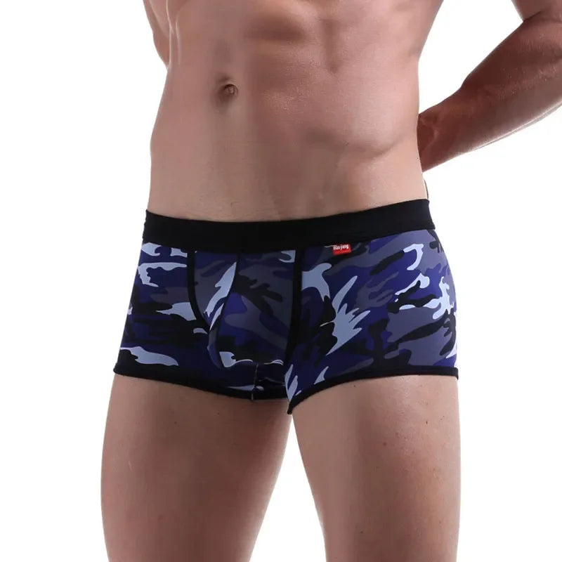 Men's Camouflage Boxer Shorts with Breathable Fabric