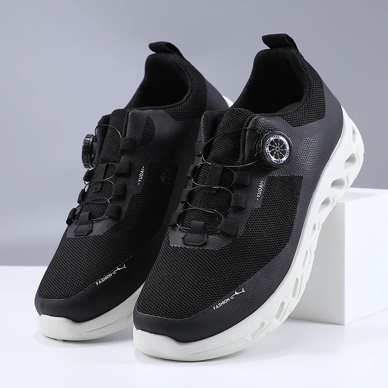 Men's Casual Shoes with Breathable Mesh and Rubber Sole