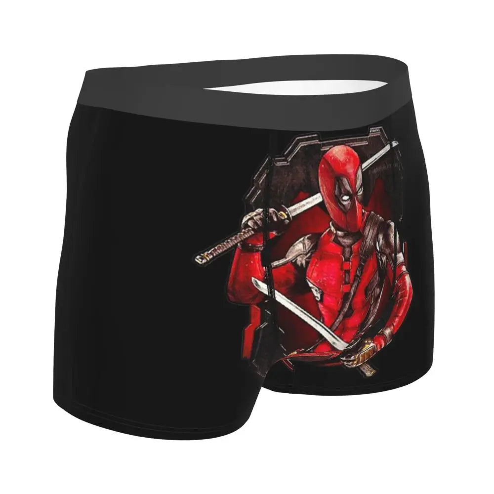 Deadpool Boxer Shorts for Men - Lycra Polyester Blend
