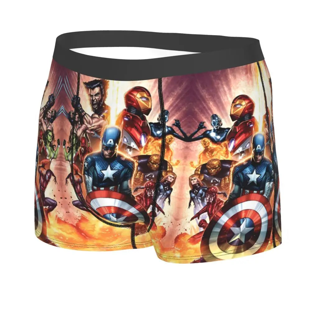 Captain America Comics Design Boxer Shorts for Men by MINISO
