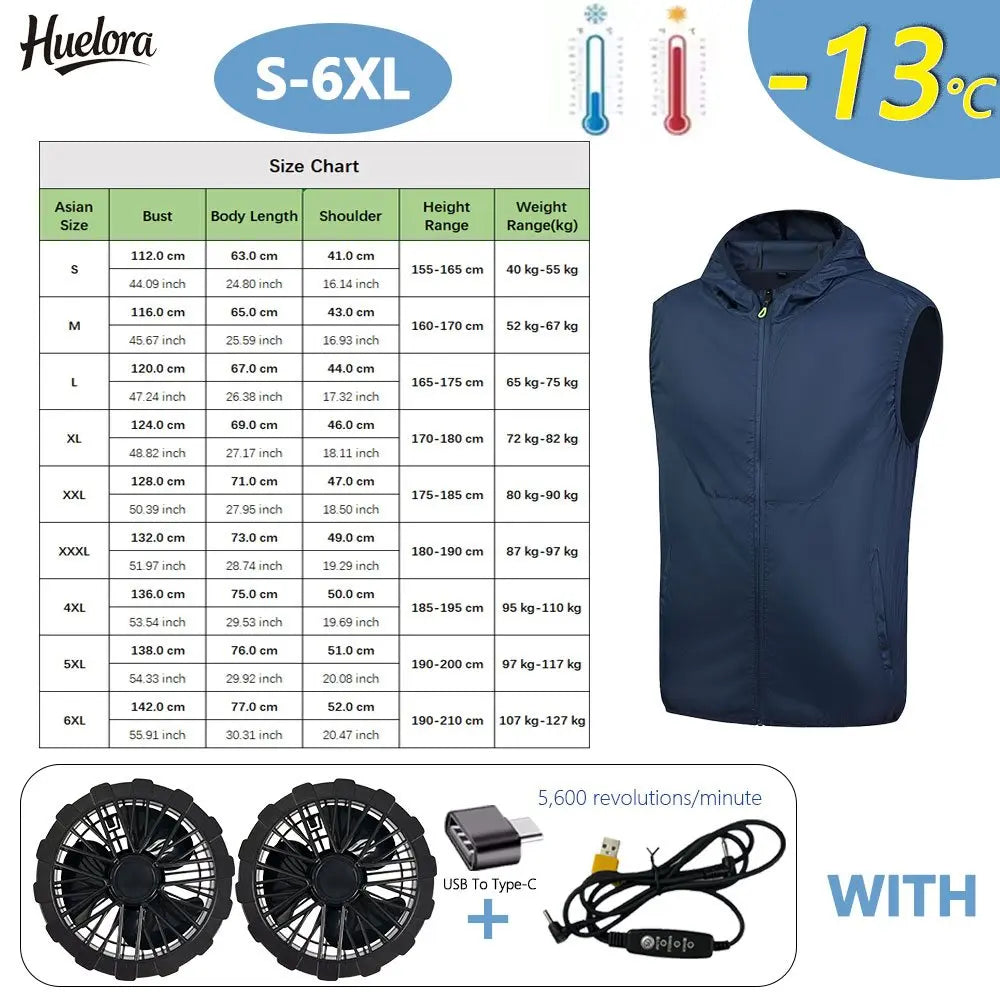 Summer Cooling Vest Fan for Men and Women