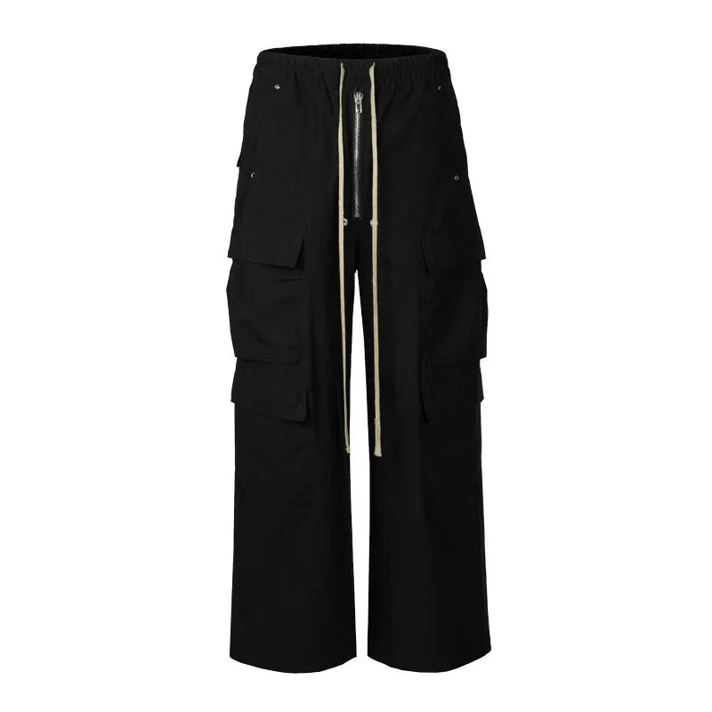 High Street Men's Wide Leg Bell Bottoms Workwear Pants
