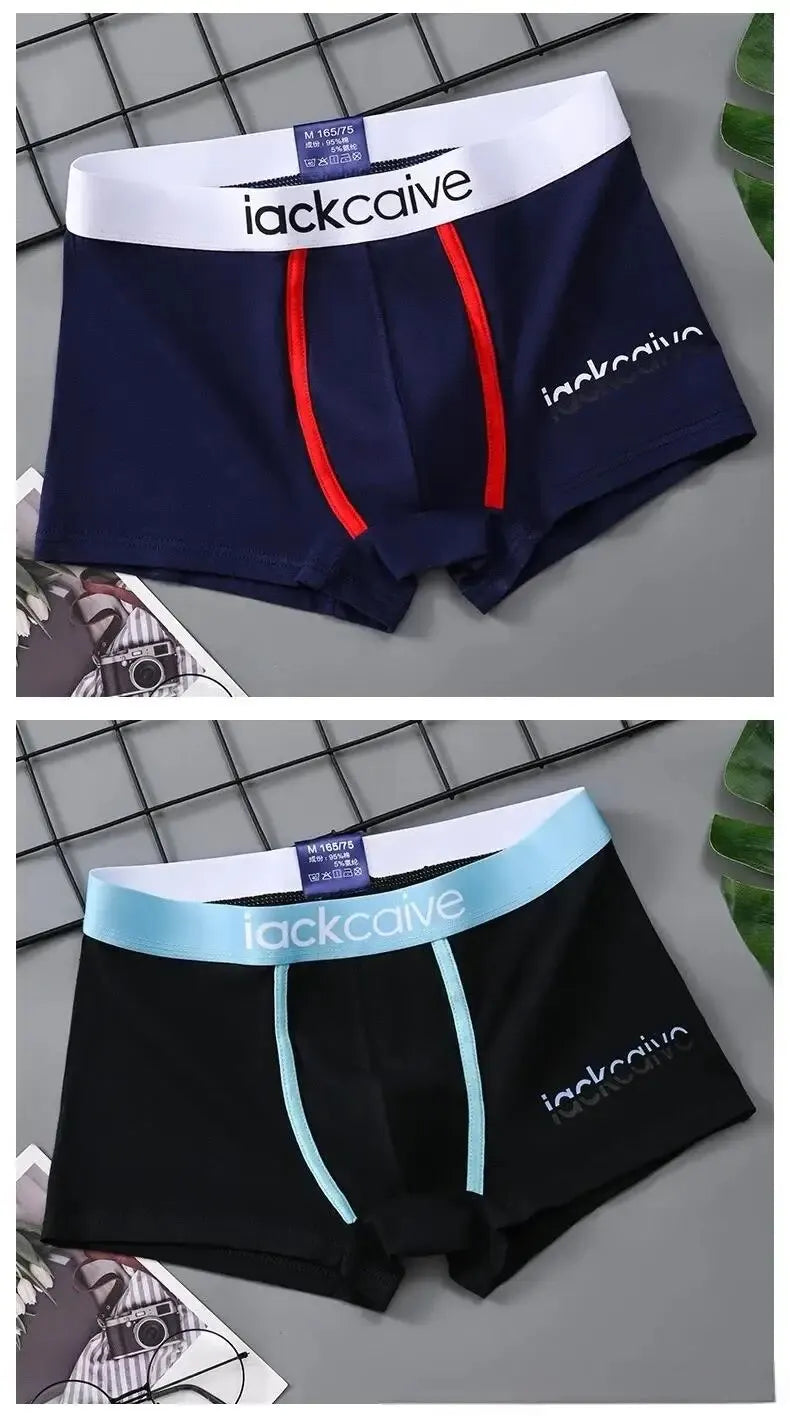 Cotton Men's Boxer Shorts 3Pcs Breathable M - 3XL