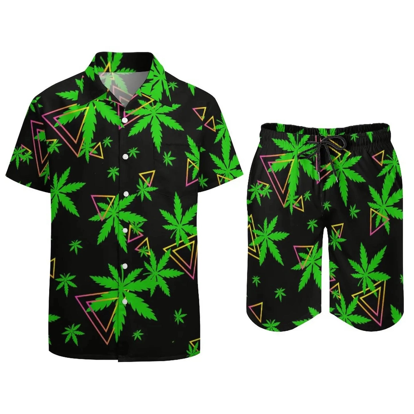Psychedelic Magic Mushroom Men 2Pcs Casual Set