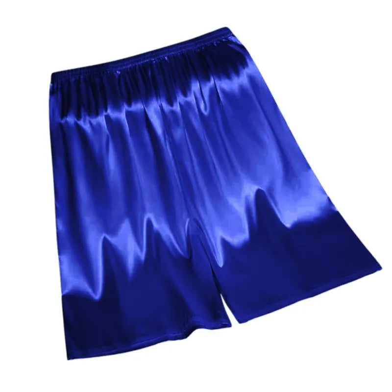 Sexy Sleepwear Men Semi Sheer Sleep Shorts Elastic Waist Silky Loungewear Comfort Casual Nightwear  Pajama Shorts Lounge Pants