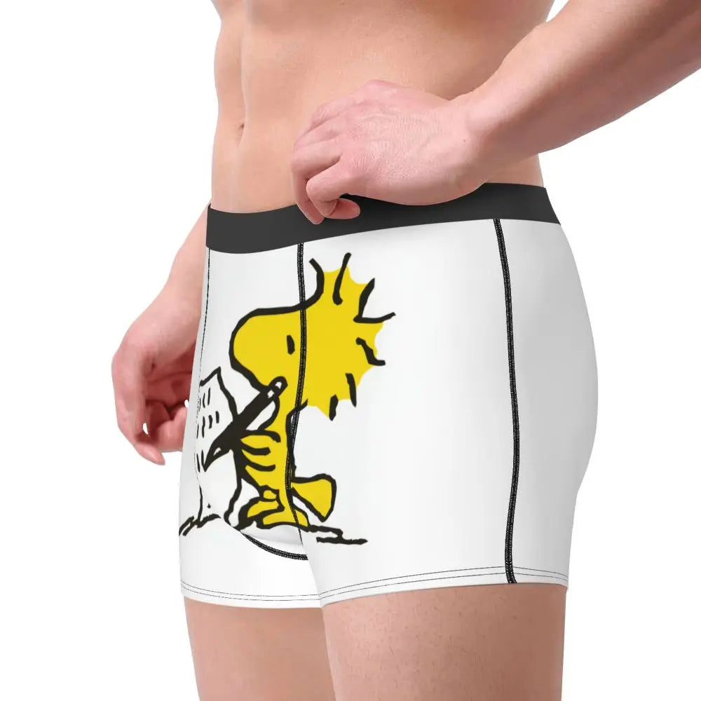 Snoopy Boxer Briefs for Men - Giggle Print Polyester Blend
