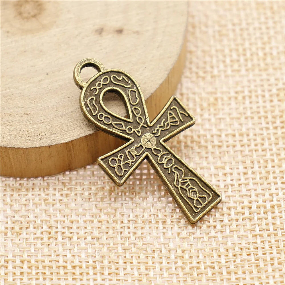Pharaoh Gemeidax Double Sided Ankh Cross Charm Ankh Pendant