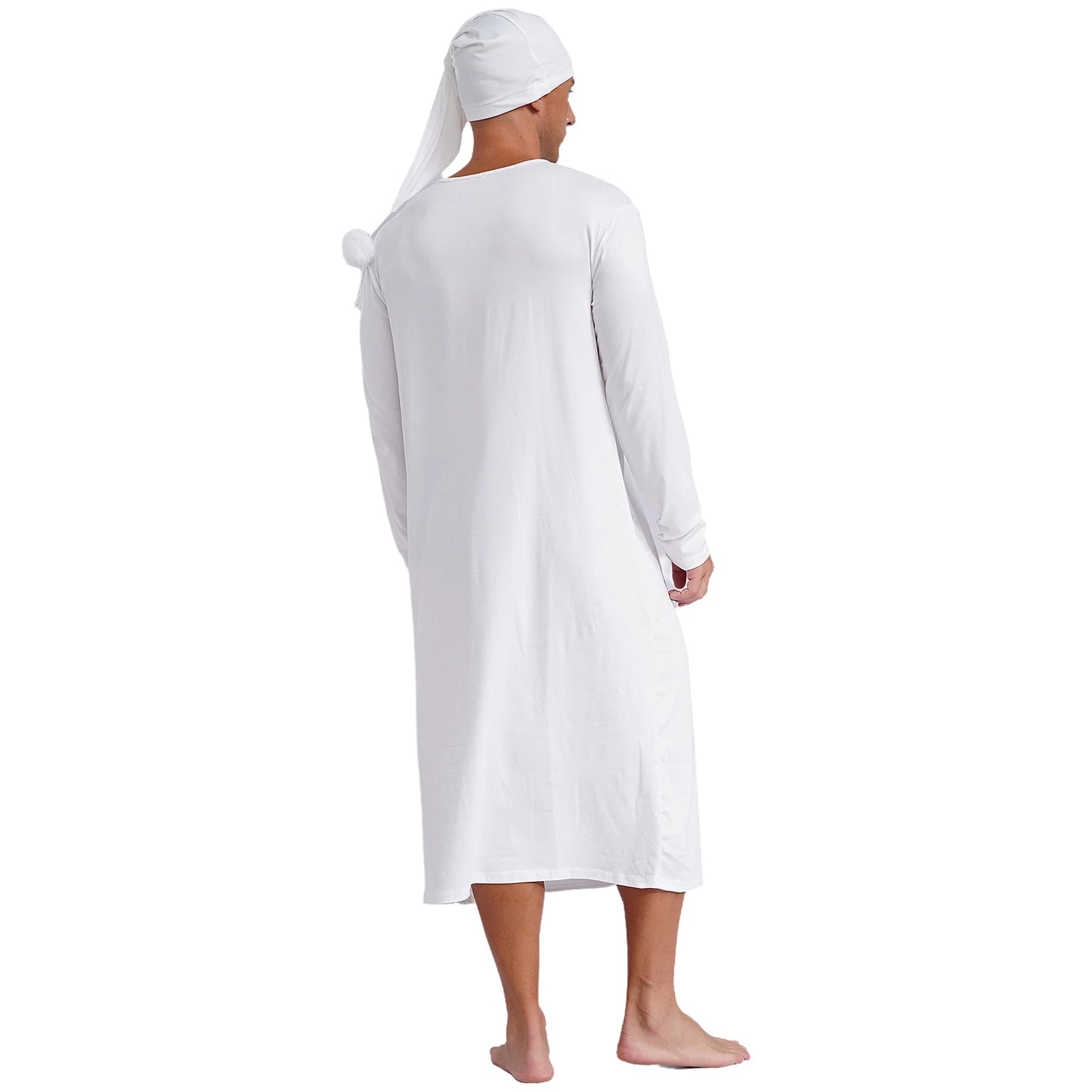 Men's Long Sleeve Sleep Robe with Hat