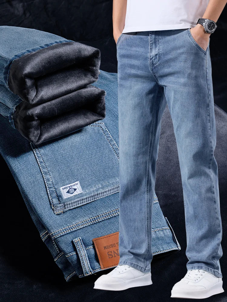 Men's Loose Straight Leg Jeans Casual Pants