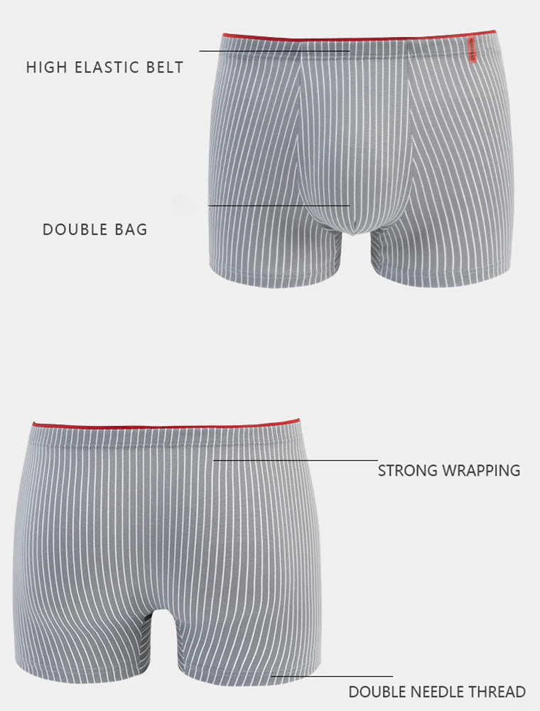 Men's Boxer Shorts Plus Size 4 Pack
