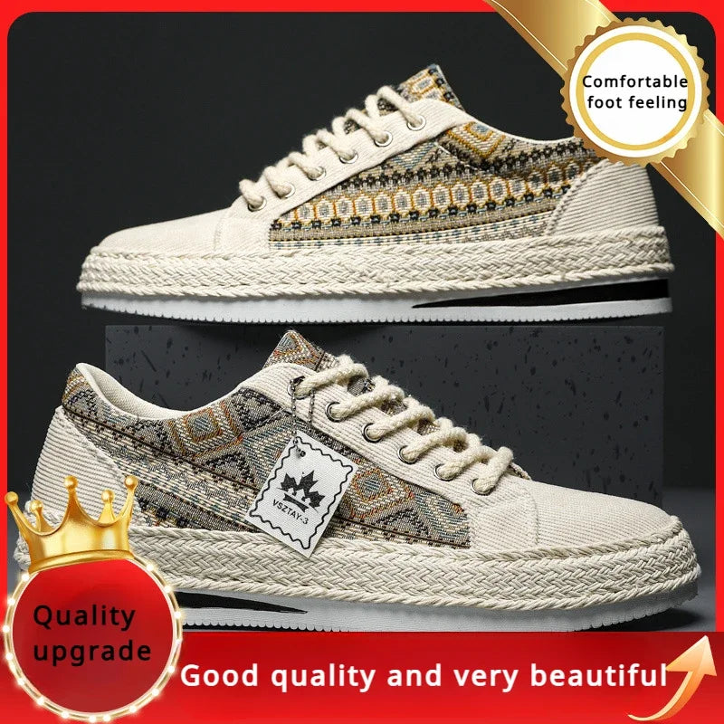 Lightweight Men's Casual Sneakers with Lace-Up Closure