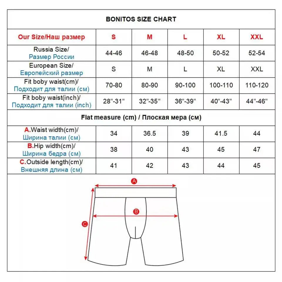 Fashion Long Men's Boxer Shorts Polyester Underwear