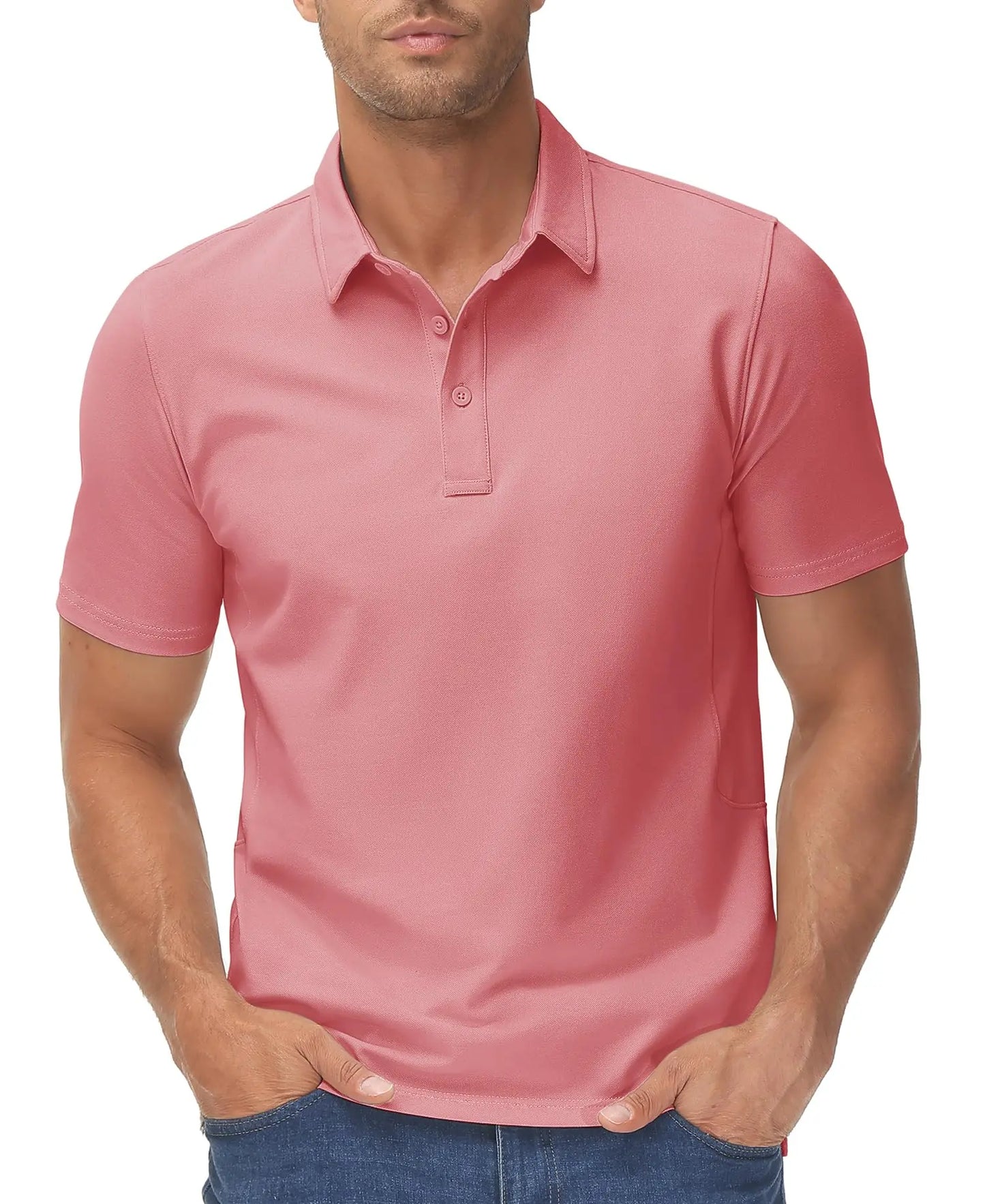 TACVASEN 72% Cotton Summer Golf Polo T-Shirt