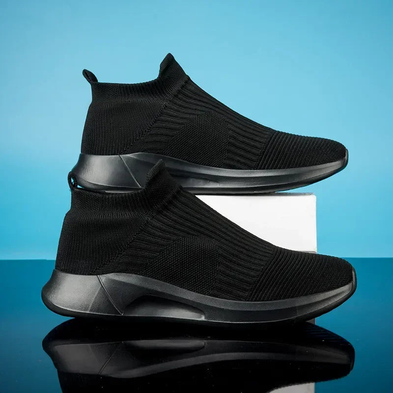 Men's Black Casual Slip-On Shoes Size 35-46